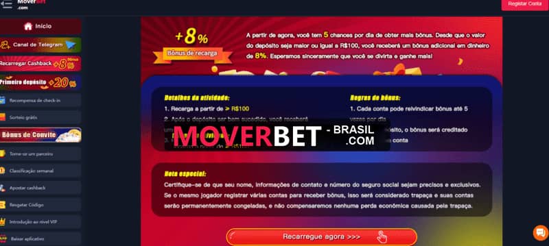Bônus primeiro depósito